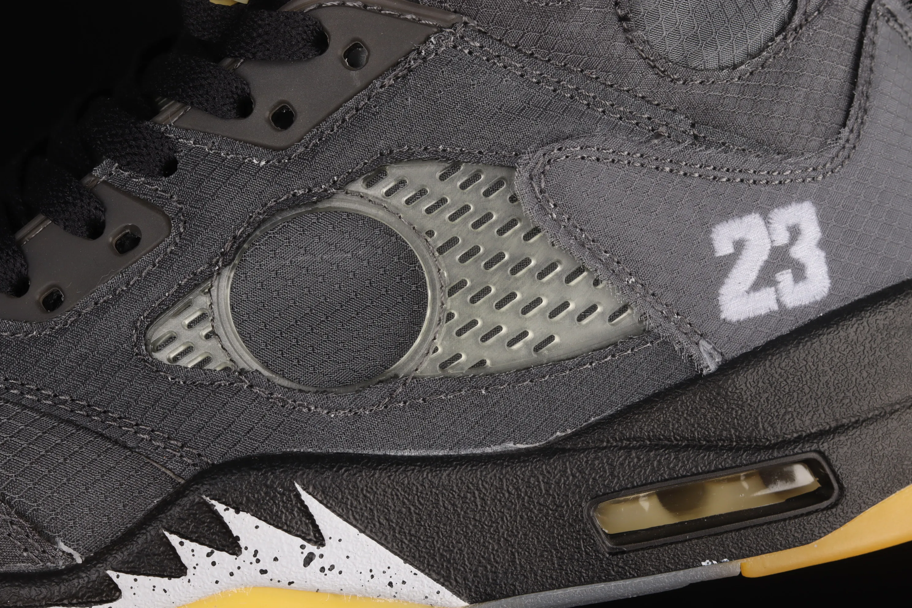 All Categories Air Jordan Jordan Series Basketball Shoes Air Jordan 5 G Version OF x Air Jordan 5 AJ5 Joe 5 Black Sail 3M Reflective Basketball Shoes CT8480-001